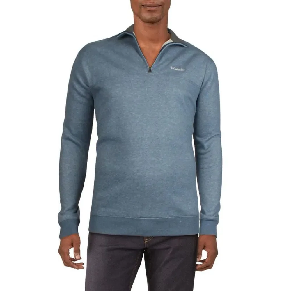 Columbia Mens Blue Half zip Warm Logo Anorak Jacket Outerwear Big & Tall NWT